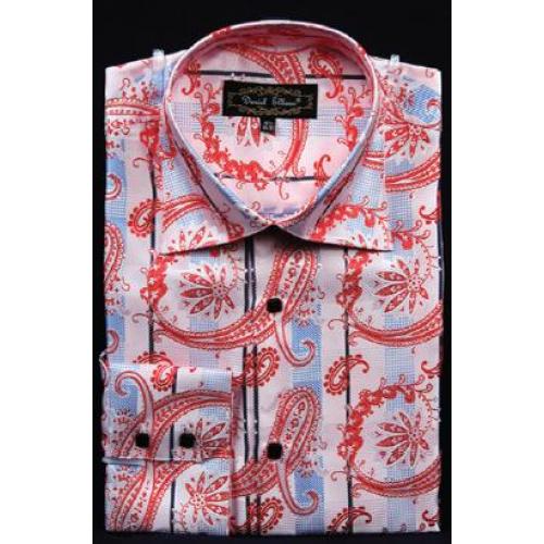 Daniel Ellissa Pink Fancy Polyester Shirt With Button Cuff FSS1405